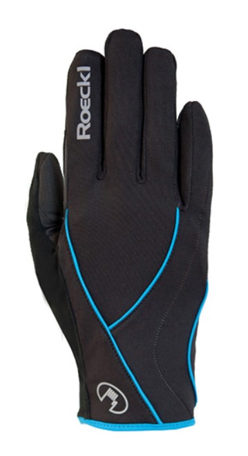 картинка Утепленные лыжные перчатки ROECKL LAIKKO черные с голубым от магазина Одежда+