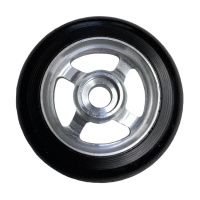 картинка Комплект черных полиуретановых колес SkiWay FLASH 600 / ST A76, Ø100x24мм для скоростных лыжероллеров (4 штуки) от магазина Одежда+