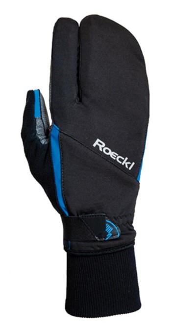 картинка Теплые двупалые рукавицы ROECKL LAPPI TRIGGER черные с синим от магазина Одежда+
