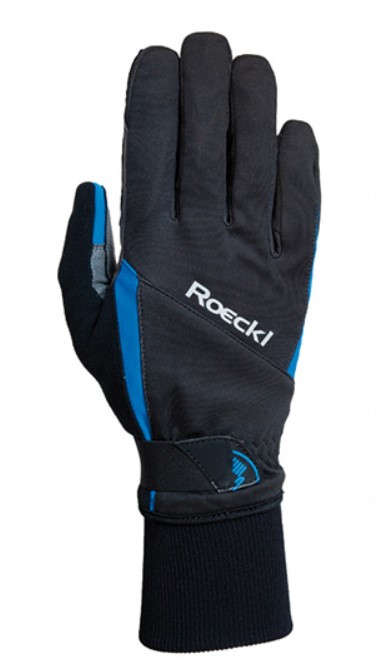 картинка Теплый лыжные перчатки ROECKL LAPPI черные с синим от магазина Одежда+