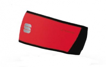 картинка Спортивная головная повязка с виндстоппером Sportful Headband WS красная с черным от магазина Одежда+