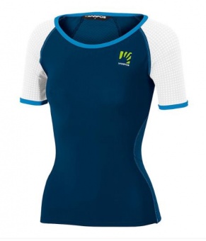 картинка Женская футболка с короткими рукавами SPORTFUL KARPOS Lavaredo W Jersey синяя с белым от магазина Одежда+