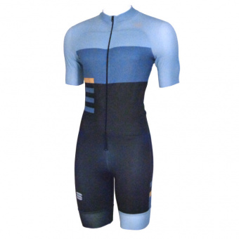картинка Лыжероллерный комбинезон SPORTFUL TRAINING ROLLERSKI SUIT черно-серый с голубым от магазина Одежда+