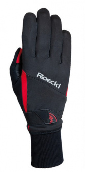 картинка Теплый лыжные перчатки ROECKL LAPPI черные с красным от магазина Одежда+