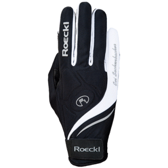 картинка Детские лыжные перчатки Roeckl Evi Jr., черные с белым от магазина Одежда+