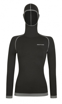 картинка Женская термо футболка SPRING T-SHIRT LONG SLEEVES WOMEN из мериносовой шерсти с интегрированной балаклавой   от магазина Одежда+