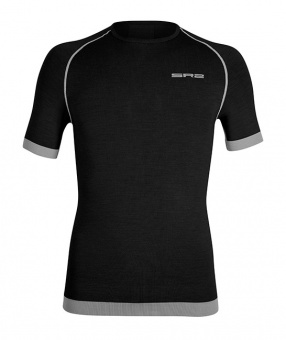 картинка Термо футболка с короткими рукавами SPRING T-SHIRT SHORT SLEEVES из мериносовой шерсти черная от магазина Одежда+