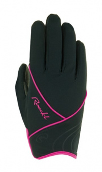 картинка Лыжные перчатки женские Roeckl Elena черные с розовым от магазина Одежда+